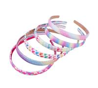Veemoon 6pcs Gradient Colorful Mermaid Hairbands Adjustable Hair Hoops for Girls Decorative Headwear for Women for Parties and Everyday Use Random Style
