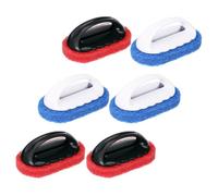 Veemoon 6pcs Heavy-Duty Bathroom Cleaning Brushes with Sponge and Hard Base, Multi-Purpose Floor and Bathtub Scrubbers for Household Cleaning Tasks Random Color