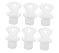 Veemoon 6pcs Hot Water Bottle Spare Stopper Plastic Cap Leakproof Hot Water Bottle Sealing Plug for Safety Cap Replacement Part