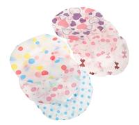 Veemoon 6pcs Kids Bath Bonnet and Shower Cap Set Waterproof Elastic Band Toddler Children Bathing Hair Hats Cartoon Patterns for Boys and Girls