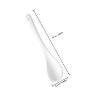 Veemoon 6pcs Large Ceramic Stirring Spoons Long Handle Multi-Function Mixing Spoons Reusable Soup and Milk Tea Stirrers for Kitchen and Party Use