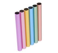 Veemoon 6pcs Lightproof Nail Pen Caps Matte Rainbow Color 8mm Inner Diameter Sealed Protective Manicure Brush Covers for Nail Art Pens