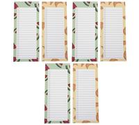 Veemoon 6pcs Magnetic Shopping List Mat Notepads for Fridge Weekly Menu Planner and Daily Task Reminder for Kitchen Organization