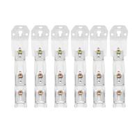 Veemoon 6pcs Metal Curtain Track Mounting Code Holders Wall Brackets for Straight and Curved Rails, Curtain Fixing Fittings for Office and Hotel Window Treatment Installation