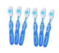 Veemoon 6Pcs Mini Toothbrushes with Soft Bristles Compact Design for Durable TPR Materials for Prisons and Rehabilitation Centers Safe Use for Inmates