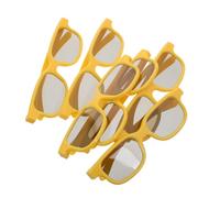 Veemoon 6pcs Movie Glasses Yellow Lightweight Plastic Eyewear for Cinema Home Comfortable Fit Interactive Family Entertainment