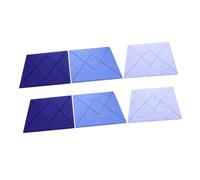 Veemoon 6Pcs Pattern Striped Polyester Felt Wall Tiles Soft Soundproof Notice Board for Room Office Classroom Decor Easy Peel and Stick Adhesive Display