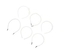 Veemoon 6pcs Pearl Headbands for Women Hair Accessories Pearls and Water Diamonds for Wedding Daily Use