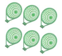 Veemoon 6pcs Pigeon Nesting Bowls Small Green Bird Hatching Nesting Box Plastic Hollow Stable Incubation Tool for Pigeon Breeders Safe Comfortable Breeding Environment