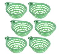 Veemoon 6pcs Plastic Bird Nesting Bowls for Parrots and Cockatiels, Light Green Abs Material, Comfortable and Safe Design, Sturdy Nesting Supply for Bird Enthusiasts and Pigeon Breeders