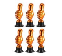 Veemoon 6pcs Plastic Thumb Trophies Small Trophy Award Unique Design Khaki Color Easy to Clean Portable for School Competition and Parties Sports Reward