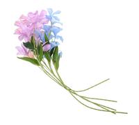 Veemoon 6pcs Realistic Artificial Flower Stems Oil Painting Style Faux Floral Arrangements for Wedding Photography Home Decor Durable Vibrant Bouquets Blue Pink Light Purple