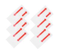 Veemoon 6pcs Red Double Sided Arrow Stickers Removable Adhesive Directional Signs for Equipment Safety Warning Durable Floor Decals for Traffic Flow and Workplace Indication