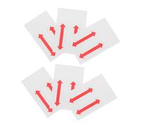 Veemoon 6pcs Red Double Sided Arrow Warning Decals Durable Adhesive Directional Safety Stickers for Indoor Outdoor Use Traffic Flow Indicator with Dual Arrows Easy Installation