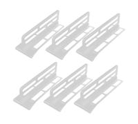 Veemoon 6pcs Refrigerator Divider Fridge Beverage Refrigerator Freezer Shelf Dividers Partition Storage Side Partition of Plastic White