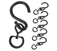 Veemoon 6Pcs Rotary Flowerpot Hooks Heavy Duty Swivel Hanging Planter Rings for Indoor Outdoor Garden Balcony Handrail Space-Saving Plant Container Buckles with Elegant Solid Color Design