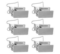 Veemoon 6pcs Rug Hangers Rug Clips Silver Stainless Steel Heavy Duty Hanging Clips Easy Installation Wide Application Range Functional Use Organizing Fabrics