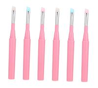 Veemoon 6pcs Silicone Eyebrow Brush Portable Cosmetic Brush for Girls Makeup Includes Dust Cover for Eye Makeup Application