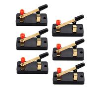 Veemoon 6pcs Single Pole Switch Toggle Momentary Pushbutton Electrical Switches for Physics Experiment