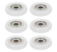 Veemoon 6pcs Sliding Gate Roller Bearing Track Wheel Replacement for Patio Sliding Doors, Plastic and Metal Groove Pulley Roller, Safe and Reliable with Smooth Design for Cabinet and Door