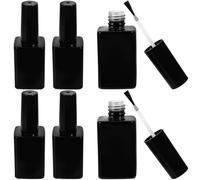 Veemoon 6pcs Small Empty Gel Polish Bottles Glass Refillable Nail Polish Bottles