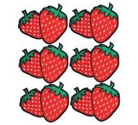 Veemoon 6pcs Strawberry Appliques Embroidered Iron Patches Red Fruit Decorative Sew DIY Craft for Clothes Jackets Hats Backpacks Durable and Easy to Use