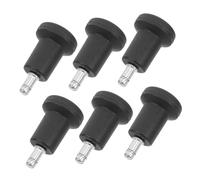 Veemoon 6Pcs Swivel Caster Wheels with Circlip Mechanism for Office Chairs Durable High Profile Bell Glides Fixed Stationary Castors Easy Installation Replacement for Carpet Use Black