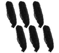 Veemoon 6pcs Synthetic Afro Twisted Wig Hairpiece 18 Inch Wavy Braiding Hair Extensions for Natural Style and Protective Hairstyles