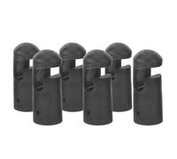 Veemoon 6pcs Universal Trampoline Pole Covers Protective Black Plastic Caps for Enclosure Rods Replacement Parts for Mini Trampoline Accessories