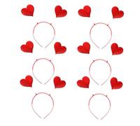 Veemoon 6PCS Valentine's Day Heart Headbands Lightweight Adorable Hair Hoops for Women Party Festival Accessories with Durable Comfortable Fit