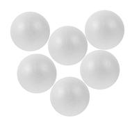 Veemoon 6pcs White Foam Balls for DIY Crafts, Smooth Round Polystyrene Spheres, Foam Craft Supplies to Stimulate Imagination, Suitable for Preschool and Holiday Decorations