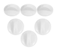 Veemoon 6pcs White Selector Switch Knobs Universal Washer Control Knob Plastic Multifunctional Design Easy Operation for Household Appliances Everyday Use
