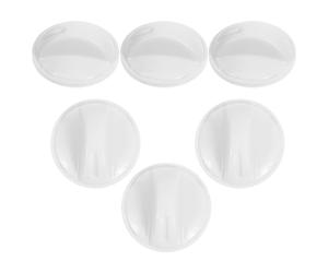 Veemoon 6pcs White Selector Switch Knobs Universal Washer Control Knob Plastic Multifunctional Design Easy Operation for Household Appliances Everyday Use