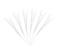 Veemoon 6pcs White Willow Glitter Berry Stems Artificial Christmas Tree Branches Decorative Fake Berry Picks for Wreath Making and Holiday Home Decor