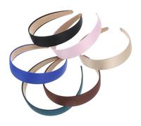 Veemoon 6pcs Womens Headbands Solid Color Hair Accessories for Styling Comfortable Non Slip Headdresses for Everyday Use for Face Washing and Exercise Pink Khaki Dark Green Black Blue