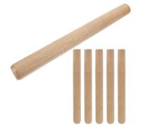 Veemoon 6pcs Wooden Axe Handle Replacement for Garden Tools, 28cm Hardwood | Polished Beige Finish, Smooth Splinter Free Surface, Improved Control for Tool Repair, Six Pieces