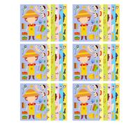 Veemoon 6sets Career Dress Up Stickers Engaging Puzzle for Interactive Learning Experience for Family Activities and Skill Development