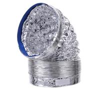 Veemoon 7 Inch 5 Feet Double-Layer Aluminum Foil Ducting Dryer Vent Hose Retractable Ventilation Hose for Greenhouse Tent and Stove Vent