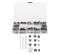 Veemoon 70 Sets Leather Snap Fastener Kit with 15mm Copper Snap Buttons and Setting Tools, DIY Leather Craft Supplies for Clothing, Upholstery, and Sewing Projects