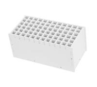 Veemoon 72-grid Large Capacity Pen Holder Pencil Organizer Desk Storage Rack White Wood-plastic Marker Pen Display Stand for Artists and Office Use