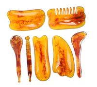 Veemoon 7pcs Face Massage Gua Sha Board Facial Care Treatment Guasha Massage Kit for Home Use