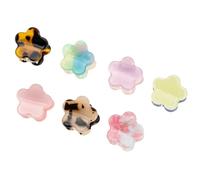 Veemoon 7pcs Flower Shaped Hair Clips for Mixed Color Claw Clips Lightweight and Durable Hair Accessories for Sweet Hairstyles
