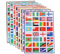 Veemoon 8 Sheets World Flag Stickers Pack, Scrapbooking Stickers World Flag Country Sticky Face Football Fans School Journal Scrapbook Planner Laptops, Easy to Remove 11. 79x8. 25x0. 02in