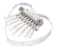 Veemoon 8-Tone Mini Thumb Piano Kalimba for Beginners, Small Acrylic Finger Piano Music Plaything Colorful Heart Design, Portable Mini Kalimba for Travel and Music Practice