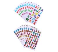 Veemoon 80 Sheets Self-Adhesive Holographic Glitter Letter Number Stickers for Scrapbooking Crafts Tags Smooth Surface Peel and Stick Design