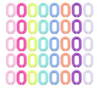 Veemoon 800pcs Acrylic Chain Linking Rings 4x9mm Solid Color Open Jump Rings for DIY Jewelry Craft Making, Purse Chain Connectors Suitable for Bag Strap and Keychain Accessories