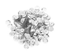 Veemoon 800pcs Silver Sequins Round Curved Sequins 8mm PVC Sparkling Design Easy Application Embellishments for Crafters of Ages Fashion Accessories