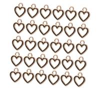 Veemoon 80pcs Heart-shaped DIY Jewelry Making Pendants Alloy Hollow Love Charms for Earrings Bracelets Crafting Accessories for Handmade Gifts and Costume Cosplay