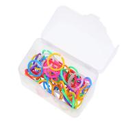 Veemoon 80pcs Plastic Loose-Leaf Binder Rings Circular Clasps for Book Binding Crafts Index Cards Scrapbooks and Document Organization with Easy Open Close Design