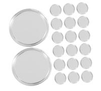 Veemoon 80pcs Transparent Round Mini Coin Holders with Crescent Lid Clear Plastic Coin Protection Cases for Collectors Compact Display Storage Box for Commemorative